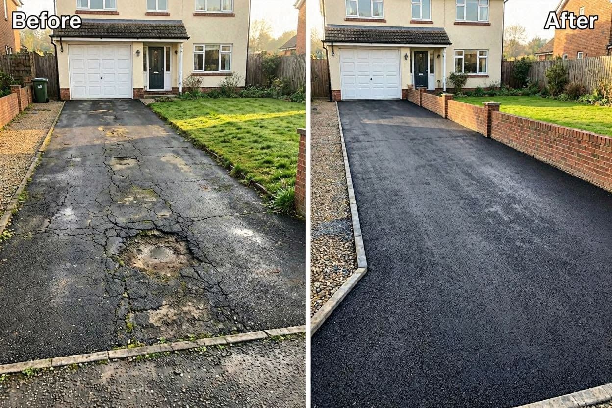 Existing driveway ready for replacement